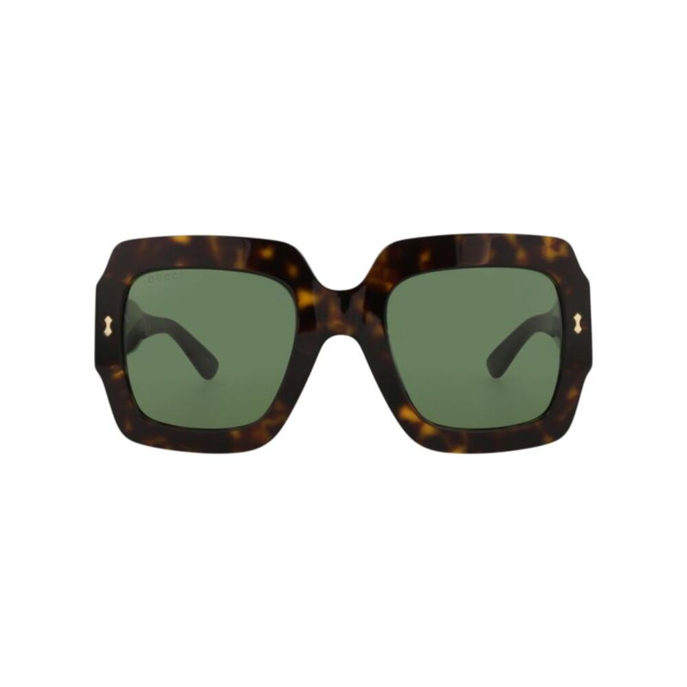 Gucci Square-Frame Bio Acetate Sunglasses Brown Womens